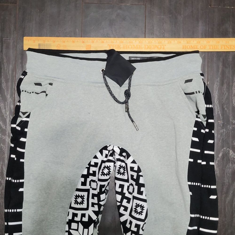 NWT Brooklyn Standard Joggers XL (36Wx31L) Adult Fleece Drawstring Gray Black - Picture 6 of 9